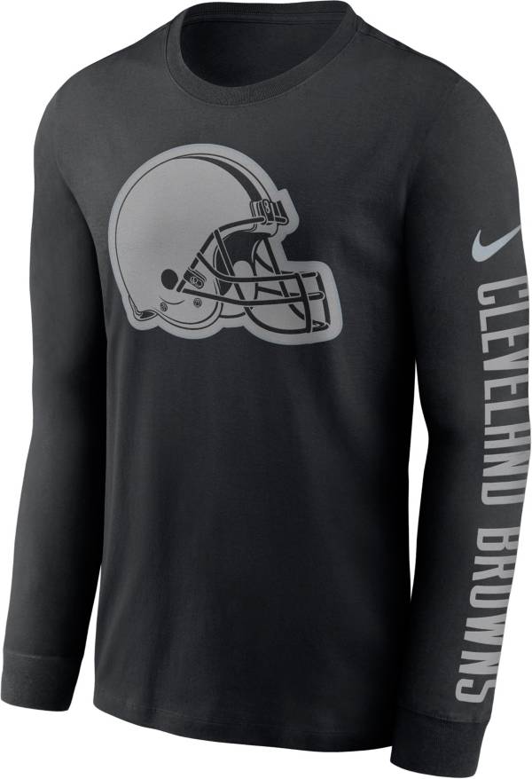 Nike Men's Cleveland Browns Reflective Black Long Sleeve T-Shirt product image