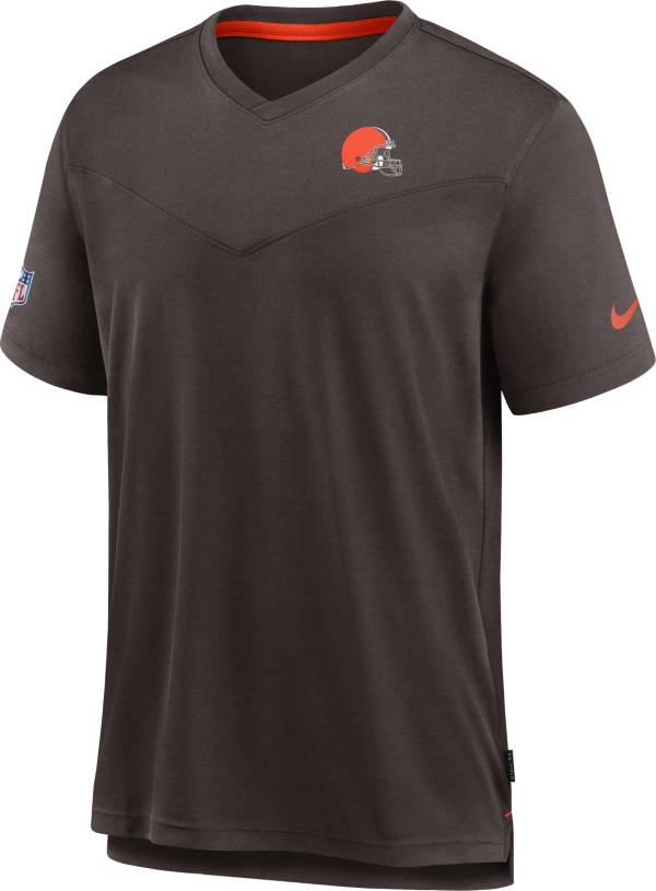 Nike Men's Cleveland Browns Sideline Coaches Brown T-Shirt product image