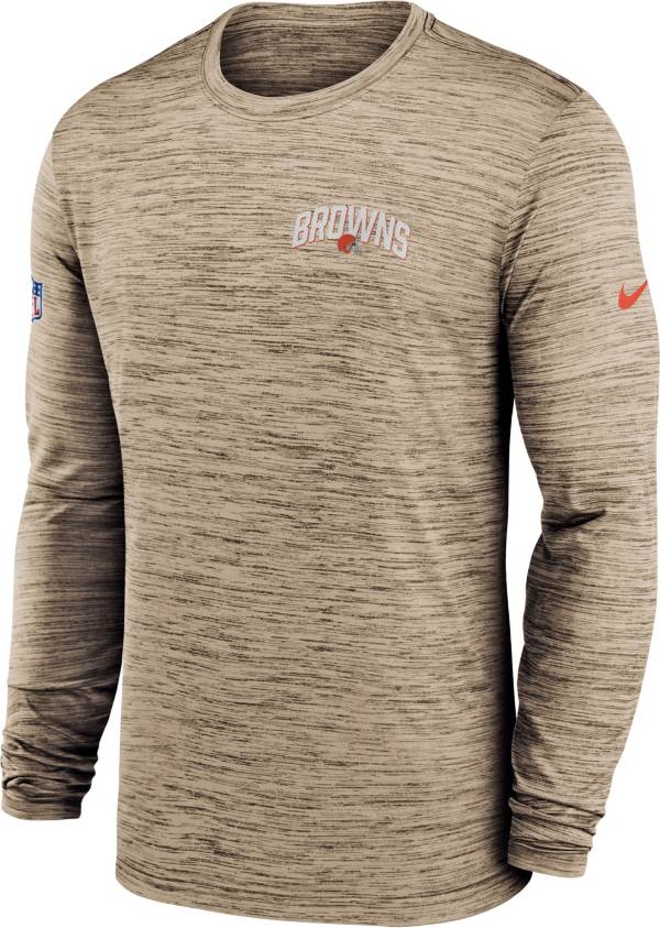 Nike Men's Cleveland Browns Sideline Legend Velocity Brown Long Sleeve T-Shirt product image