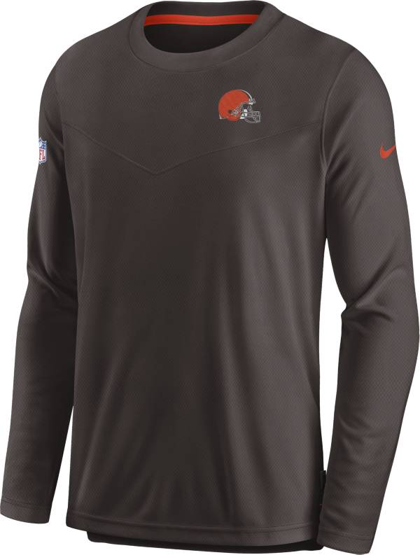 Nike Men's Cleveland Browns Sideline Lockup Brown Crew product image