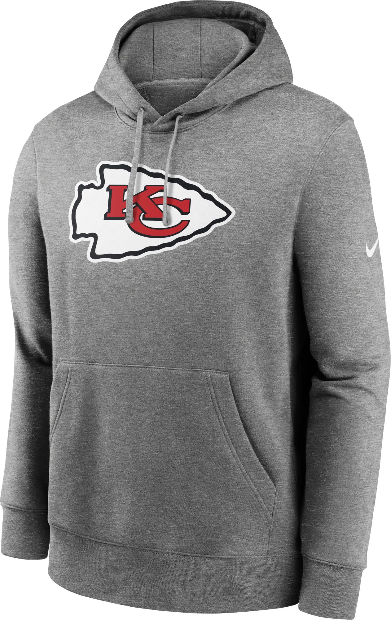 Nike Men's Kansas City Chiefs Club Grey Hoodie | Dick's Sporting Goods