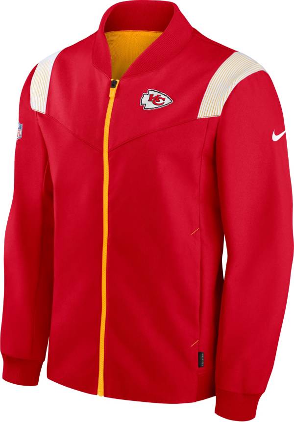Nike Men's Kansas City Chiefs Sideline Coaches Red Full-Zip Bomber Jacket