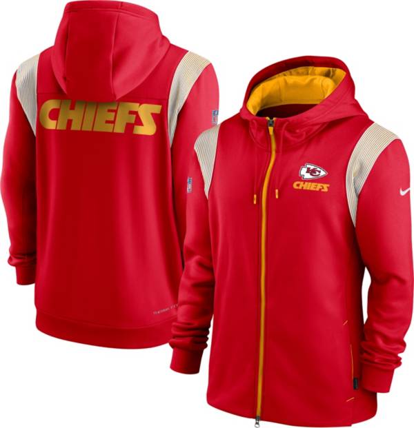 Nike Men's Kansas City Chiefs Sideline Therma-FIT Full-Zip Red Hoodie product image