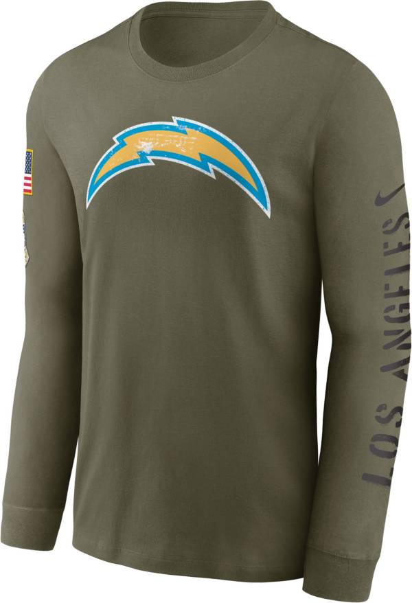 Nike Men's Los Angeles Chargers Salute to Service Olive Long Sleeve T-Shirt product image