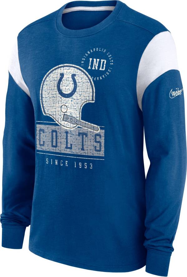 Nike Men's Indianapolis Colts Historic Logo Blue Long Sleeve T-Shirt product image