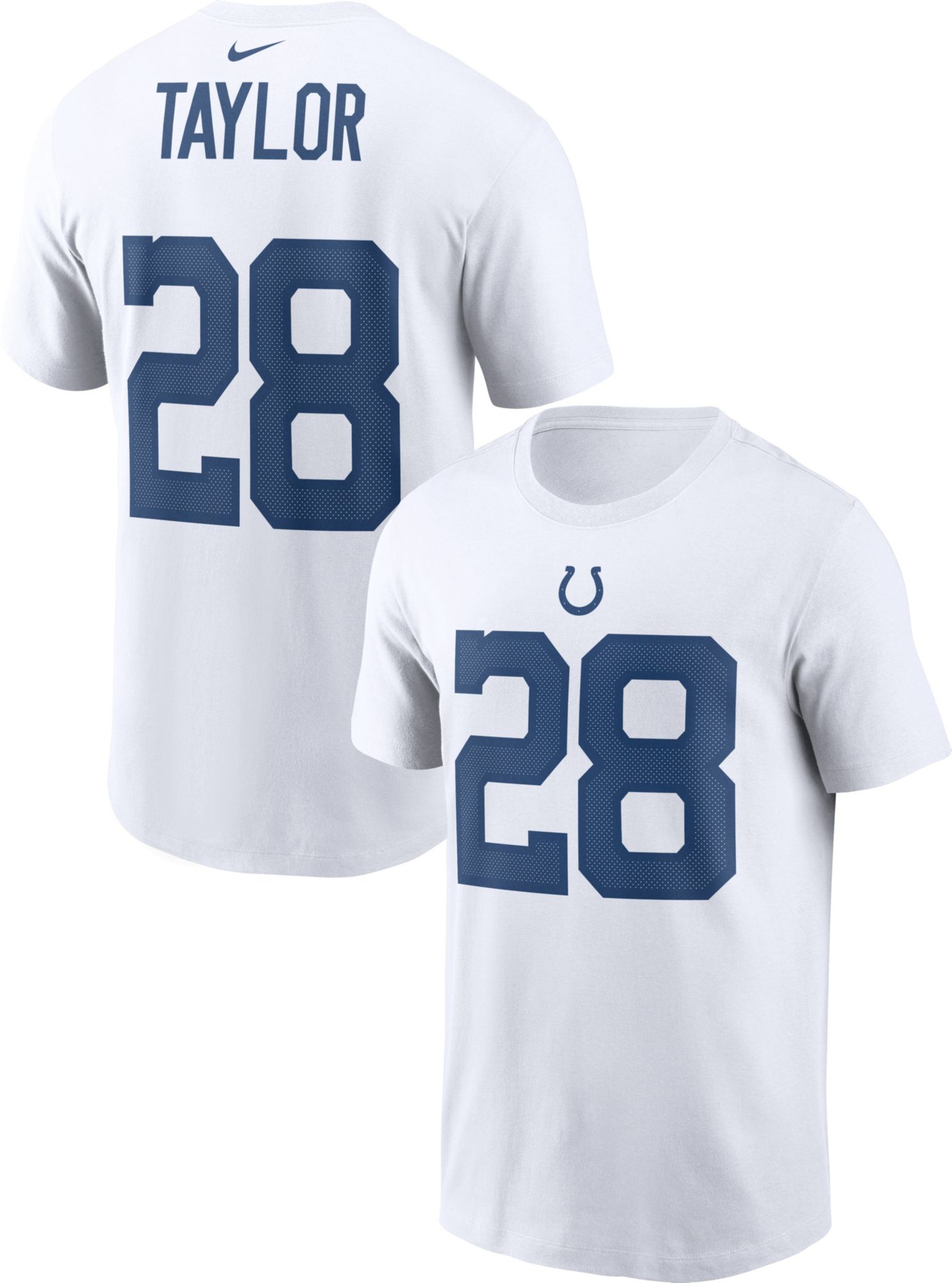 Nike Men's Indianapolis Colts Jonathan Taylor #28 White T-Shirt product image