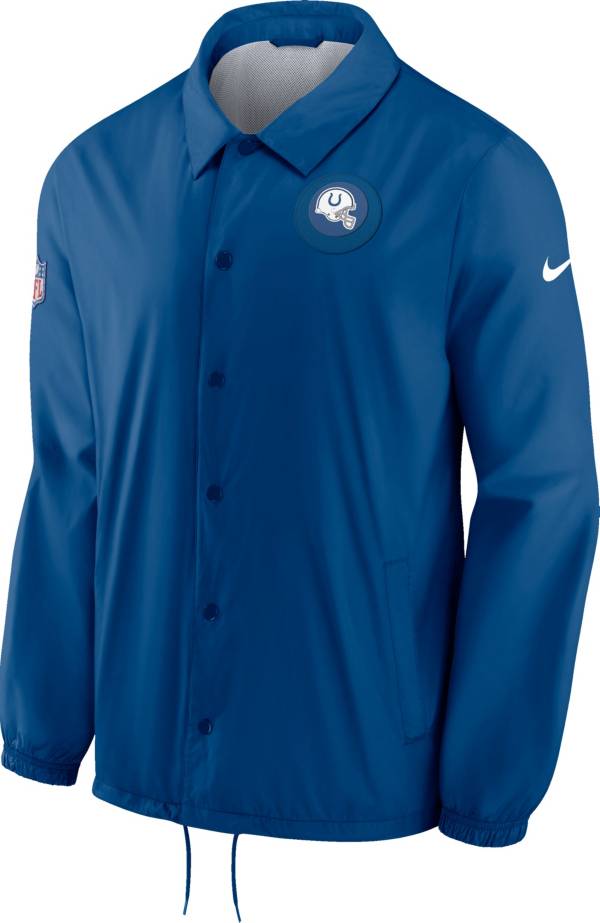 Nike Men's Indianapolis Colts Sideline Throwback Blue Buttoned Jacket ...