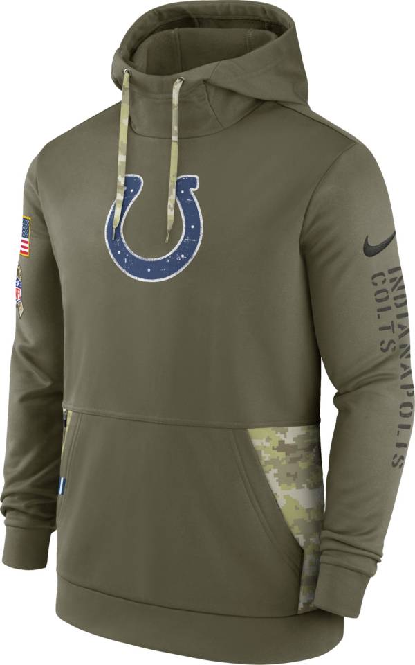 Nike Men's Indianapolis Colts Salute to Service Olive Therma-FIT Hoodie product image