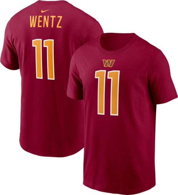 Nike Men's Washington Commanders Carson Wentz #11 Logo Red T-Shirt