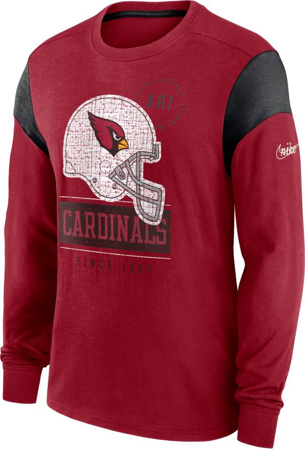 Nike Men's Arizona Cardinals Historic Logo Black Long Sleeve T