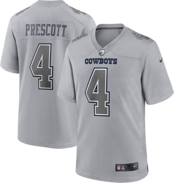 Nike Men's Dallas Cowboys Dak Prescott #4 Atmosphere Grey Game