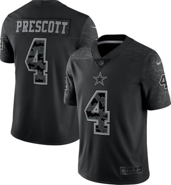 Nike Men's Dallas Cowboys Dak Prescott #4 Reflective Black Limited Jersey product image