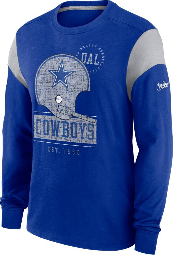 Nike Men's Dallas Cowboys Historic Logo Royal Long Sleeve T-Shirt product image