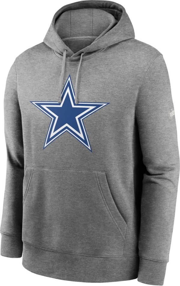 Nike Men's Dallas Cowboys Historic Club Grey Pullover Hoodie product image
