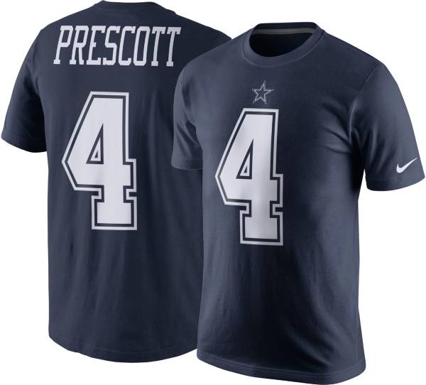 Nike Men's Dallas Cowboys Dak Prescott #4 Navy T-Shirt | Dick's ...