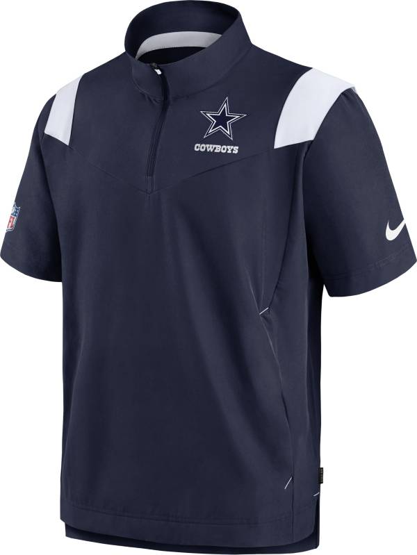 Nike Men's Dallas Cowboys Sideline Coaches Navy Short Sleeve Jacket product image