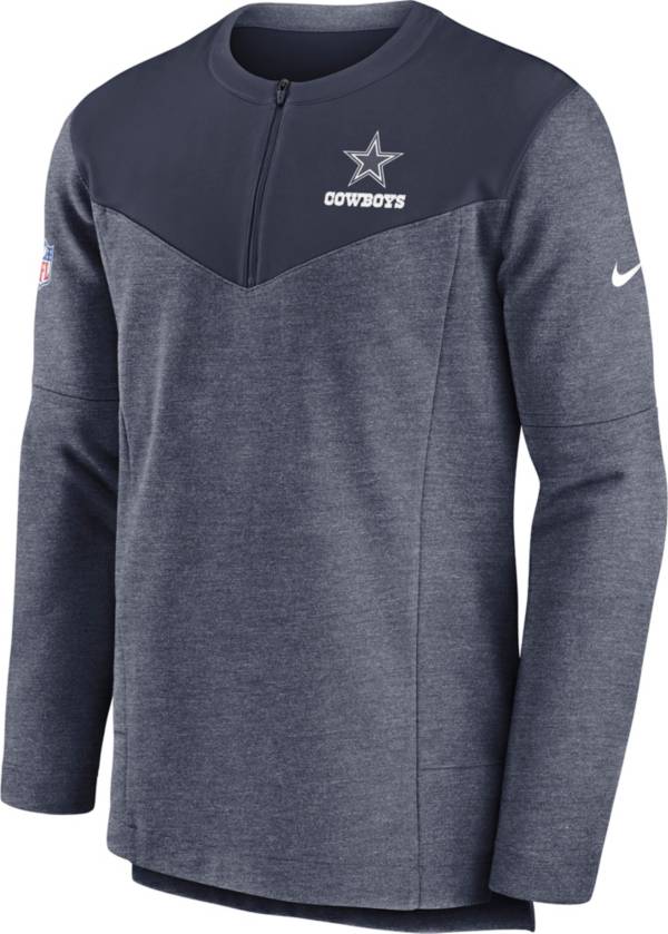 Nike Men's Dallas Cowboys Sideline Lockup Navy Half-Zip Jacket product image