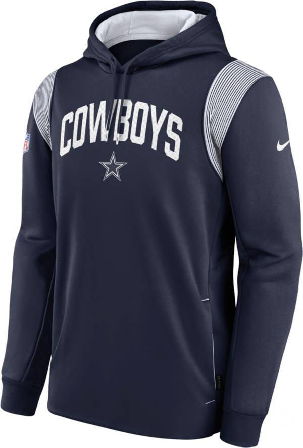 Nike Men's Dallas Cowboys Sideline Therma-FIT Navy Pullover Hoodie product image