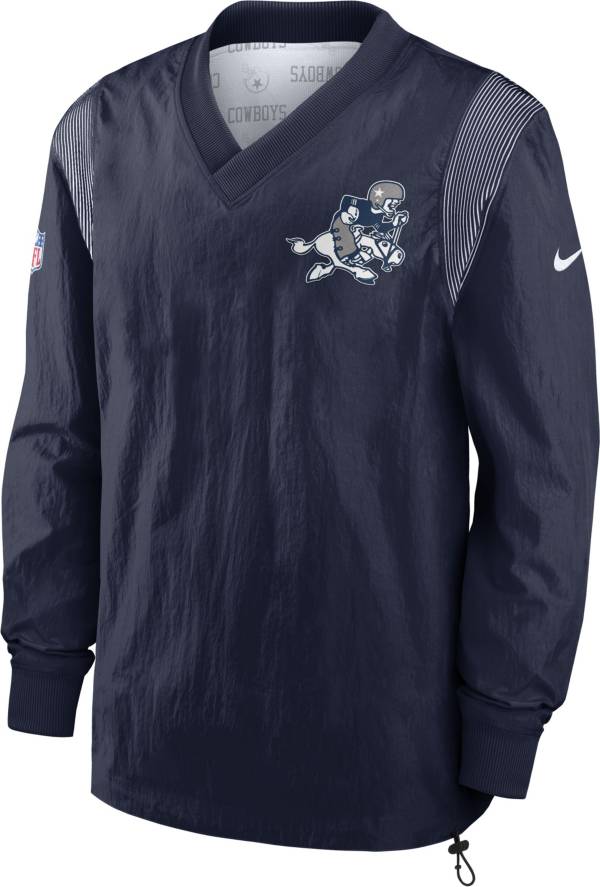 Nike Men's Dallas Cowboys Sideline Throwback Reversible Navy Pullover Jacket product image