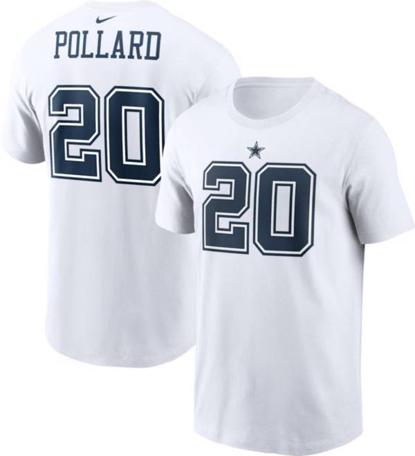 Nike Men's Dallas Cowboys Tony Pollard #20 Navy Logo T-Shirt