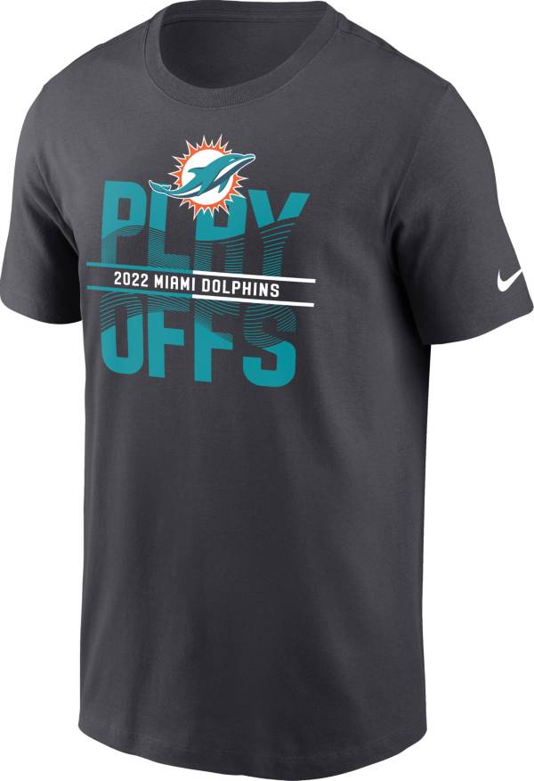 Nike Men's Miami Dolphins Playoffs 2022 Icon Anthracite T-Shirt product image