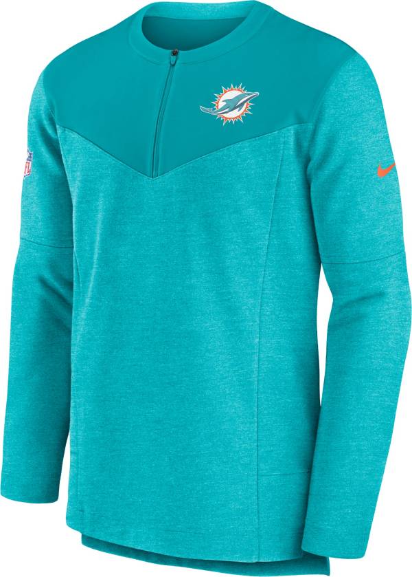 Nike Men's Miami Dolphins Sideline Lockup Half-Zip Aqua Jacket product image