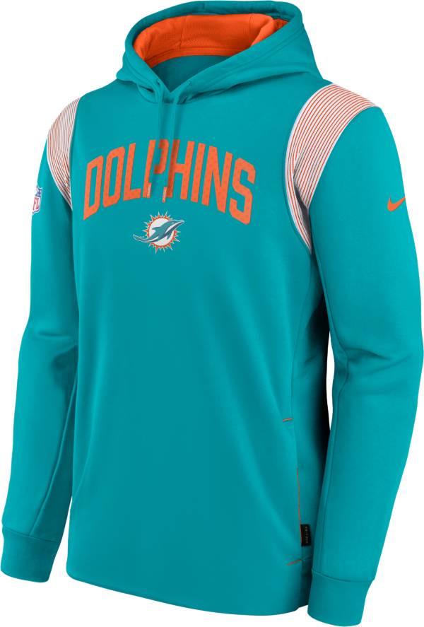 Nike Men's Miami Dolphins Sideline Therma-FIT Green Pullover Hoodie product image