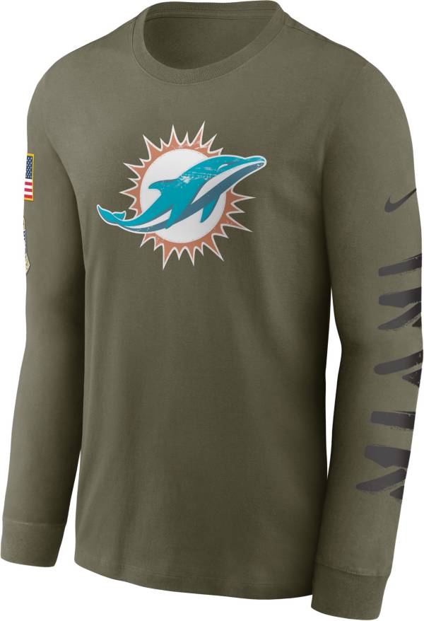 Nike Men's Miami Dolphins Salute to Service Olive Long Sleeve T-Shirt product image