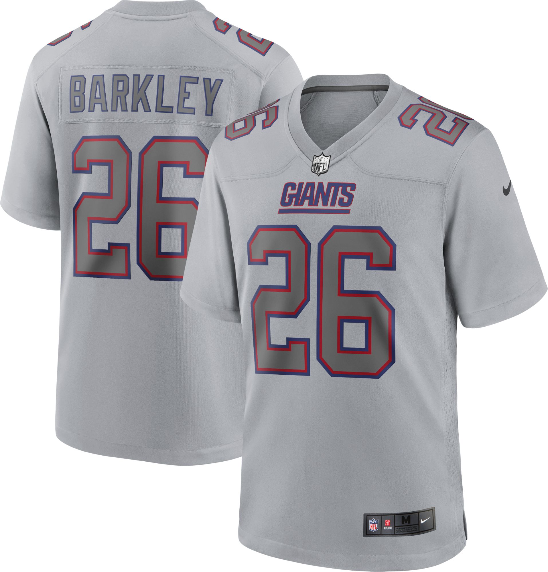 Nike Youth New York Giants Saquon Barkley #26 Atmosphere Grey Game