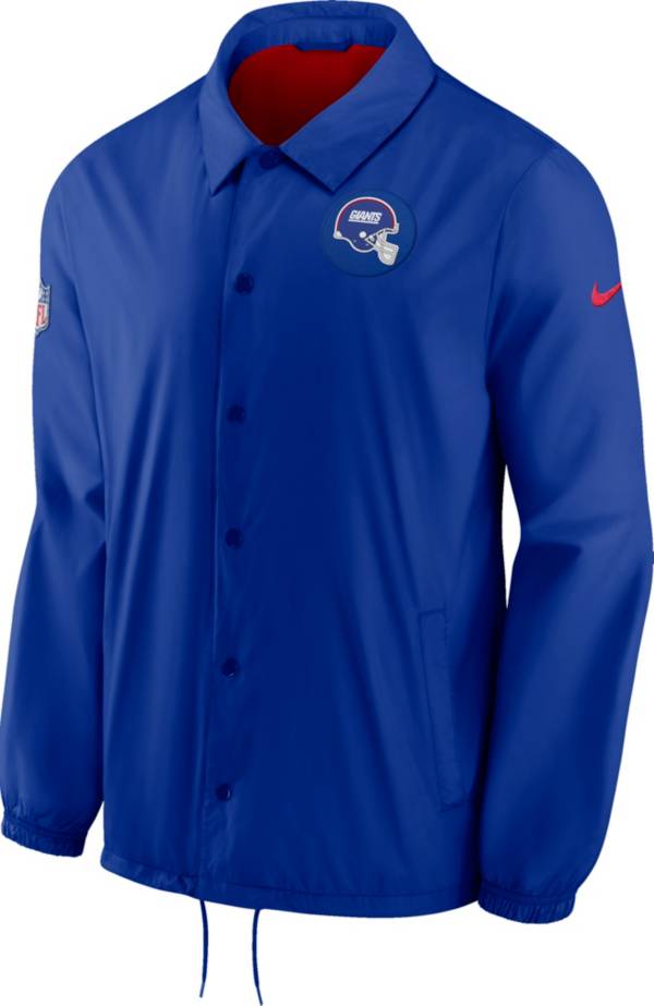 Nike Men's New York Giants Sideline Throwback Royal Buttoned Jacket product image