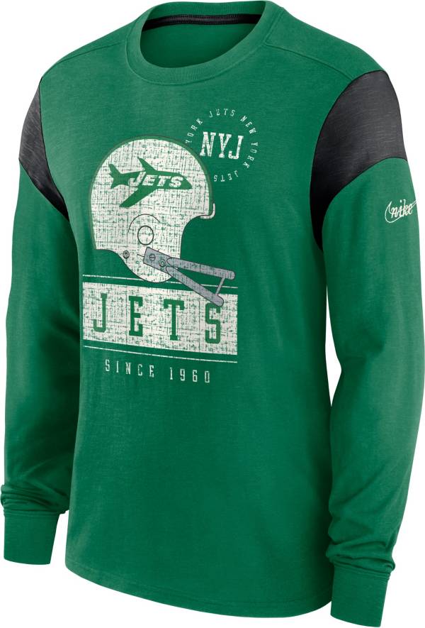 Nike Men's New York Jets Historic Logo Green Long Sleeve T-Shirt product image