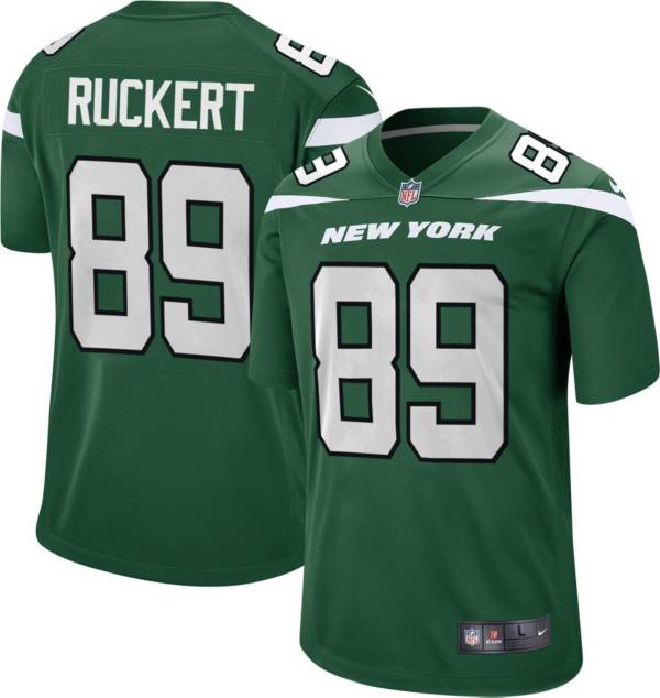 Nike Men's New York Jets Jeremy Ruckert #89 Green Game Jersey