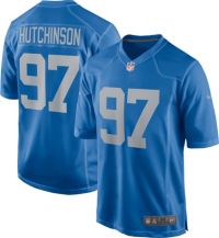 Detroit Lions Youth Atmosphere Gray Hutchinson #97 Jersey - Vintage Detroit  Collection