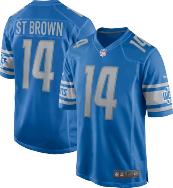 Nike Men's Detroit Lions Amon-Ra St. Brown #14 Blue Game Jersey