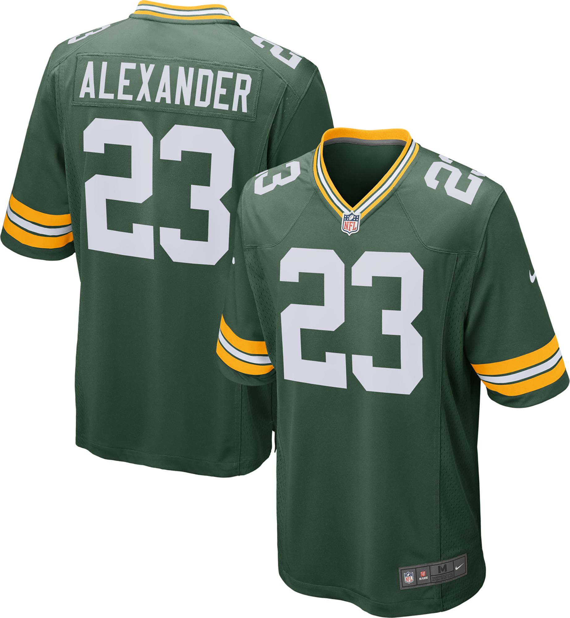 Packers #23 Jaire Alexander Nike Away Elite Jersey 48 White