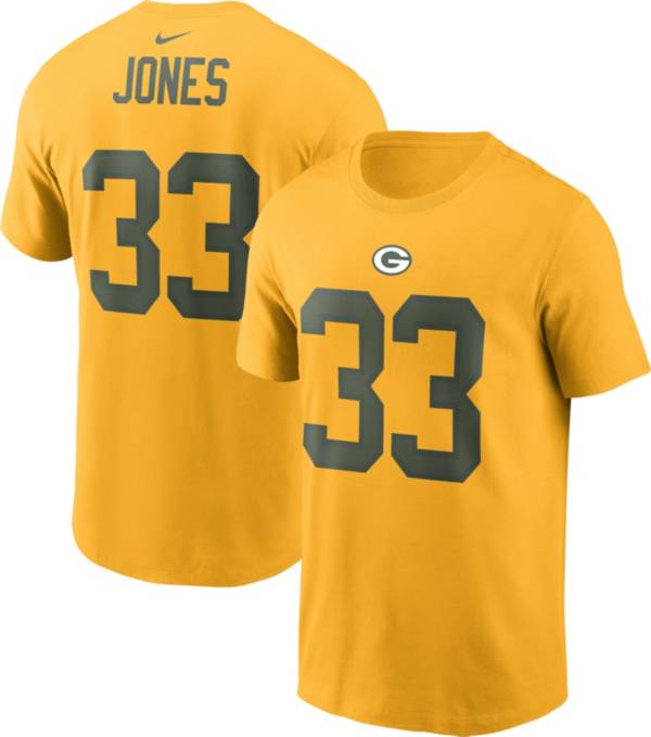 Nike Men's Green Bay Packers Aaron Jones #33 Gold T-Shirt product image