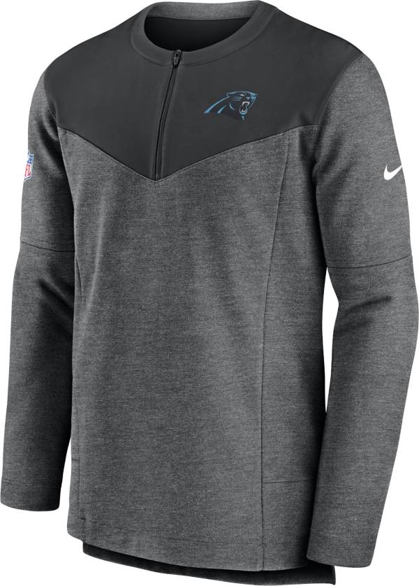 Nike Men's Carolina Panthers Sideline Lockup Half-Zip Black Jacket product image