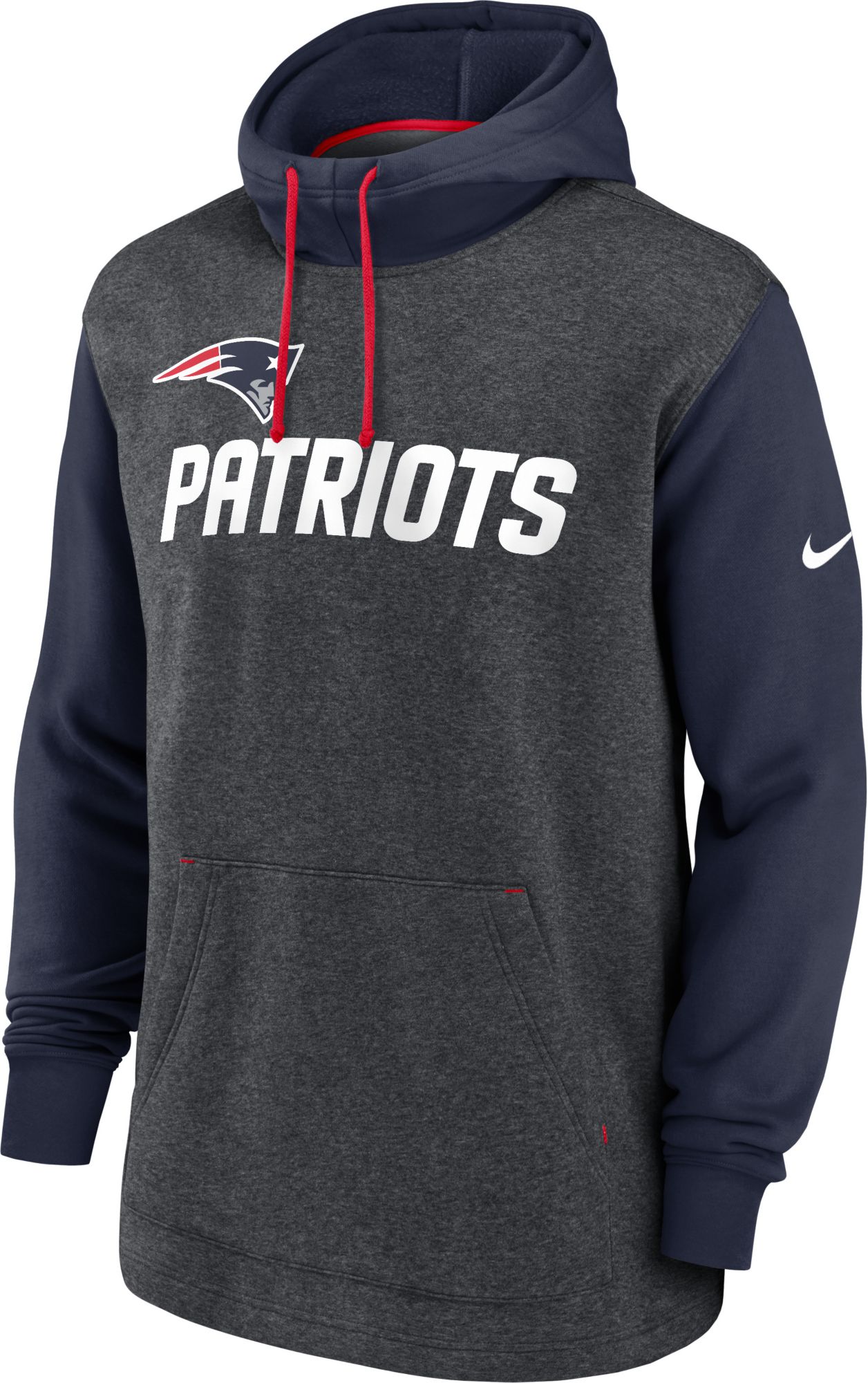 nike patriots hoodie grey