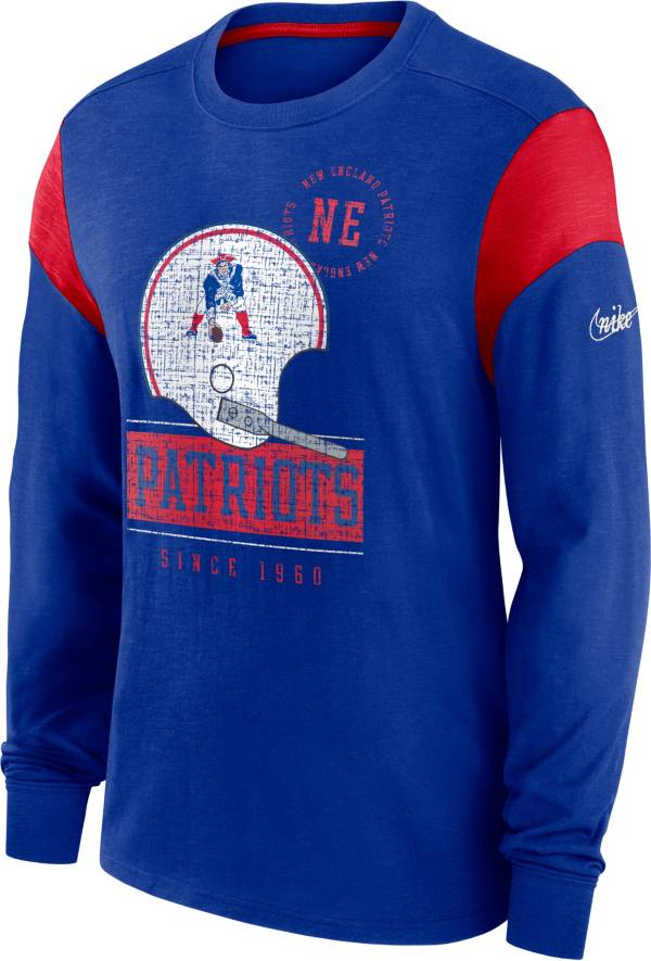 Nike Men's New England Patriots Historic Logo Royal Long Sleeve T-Shirt product image