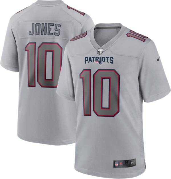 Nike Men's New England Patriots Mac Jones #10 Atmosphere Grey Game Jersey