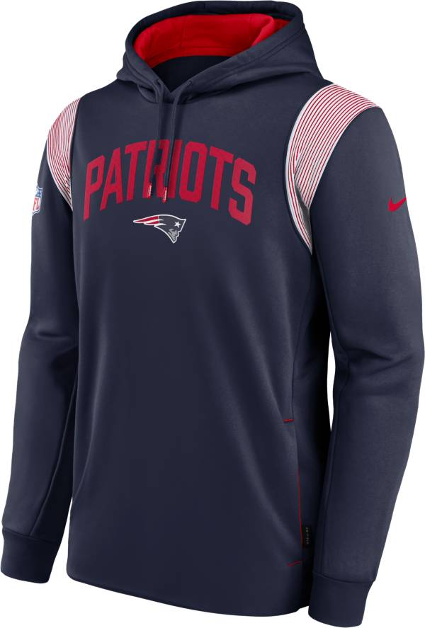 Nike Men's New England Patriots Sideline Therma-FIT Navy Pullover Hoodie product image