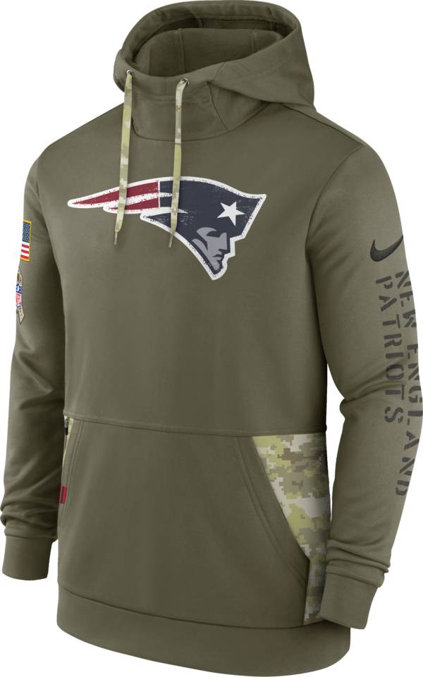 Nike Men's New England Patriots Salute to Service Olive Therma-FIT ...