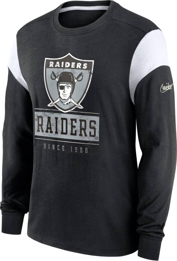 Nike Men's Las Vegas Raiders Historic Logo Black Long Sleeve T-Shirt product image
