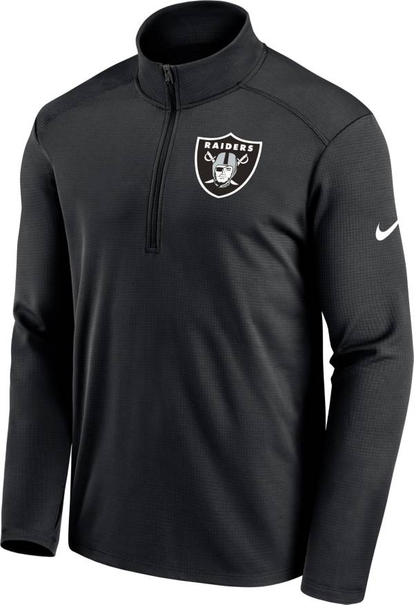 Nike NFL Las Vegas Raiders Mens Nike Logo Pacer Half Zip Black