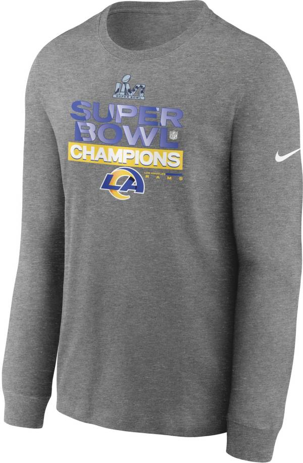 Nike 2021 Super Bowl LVI Champions Los Angeles Rams Locker Room Long Sleeve T-Shirt