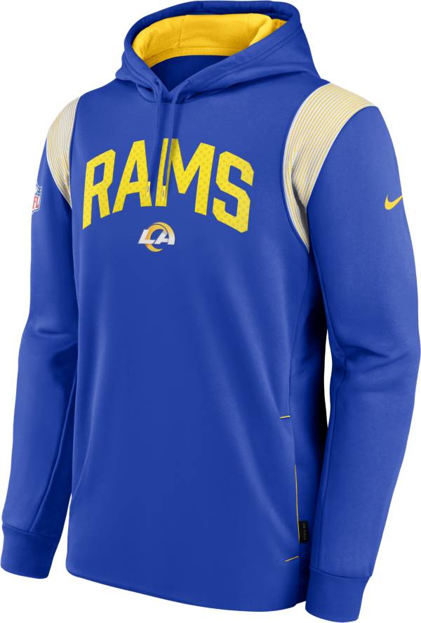 Nike Men's Los Angeles Rams Sideline Therma-FIT Royal Pullover Hoodie product image