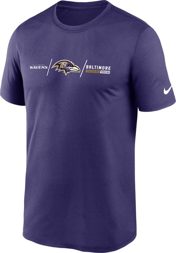 Nike Men's Baltimore Ravens Horizontal Lockup Purple T-Shirt product image