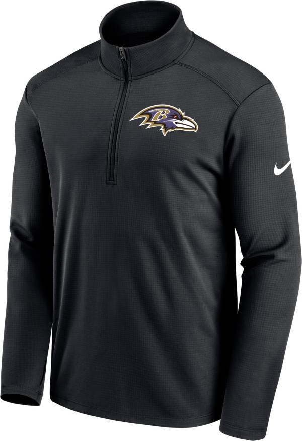 Nike Men s Baltimore Ravens Logo Pacer Black Half Zip Pullover Dick s 