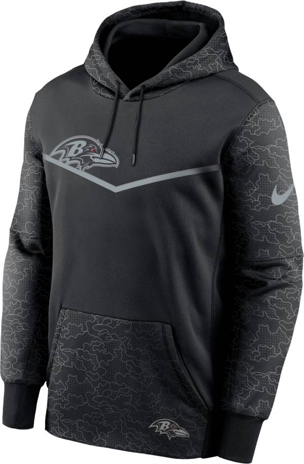 Nike Men's Baltimore Ravens Reflective Black Therma-FIT Hoodie product image