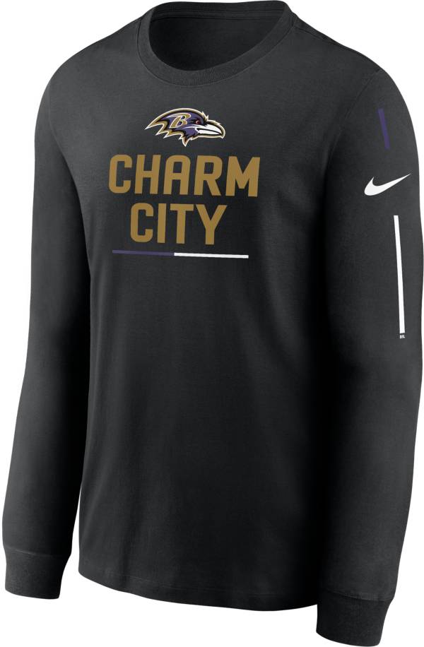 Nike Men's Baltimore Ravens Team Slogan Black Long Sleeve T-Shirt product image
